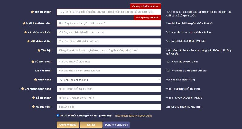 Đăng ký 2 Đăng ký PQ88